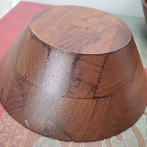 Solid Missouri Walnut Wooden Salad Bowl Set Of 6 Serving Bowls Lebanon MO - Picture 4 of 11